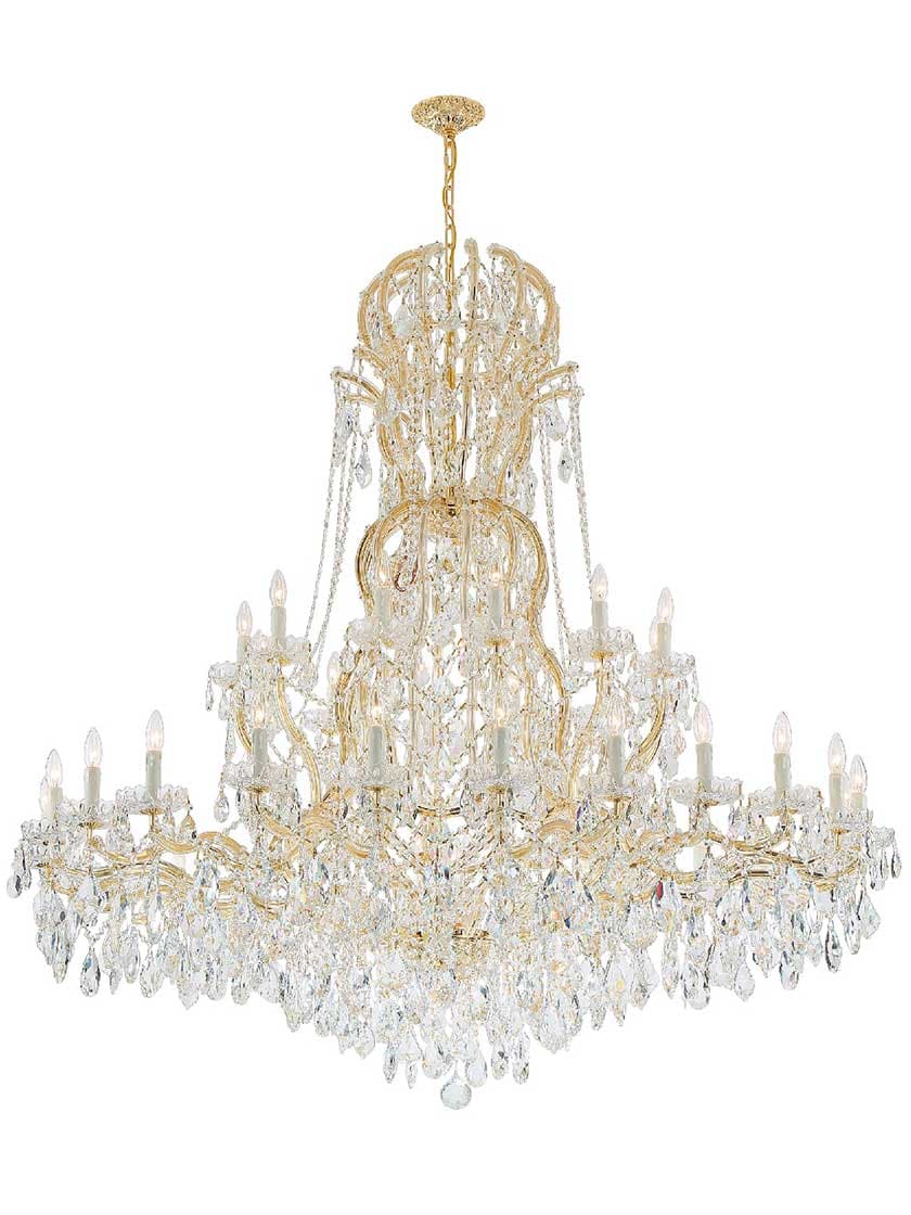 Alternate View of Maria Theresa Clear Crystal 37 Light Chandelier.