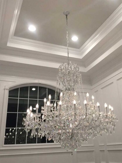 Alternate View 4 of Maria Theresa Clear Crystal 37 Light Chandelier.