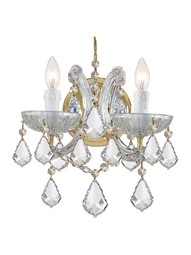 Maria Theresa Clear Crystal 2 Light Wall Mount