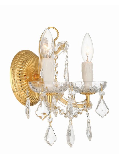 Maria Theresa Clear Crystal 2 Light Wall Mount