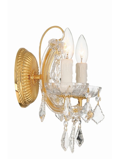 Maria Theresa Clear Crystal 2 Light Wall Mount