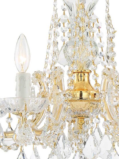 Alternate View 2 of Maria Theresa Clear Crystal 5 Light Mini Chandelier.
