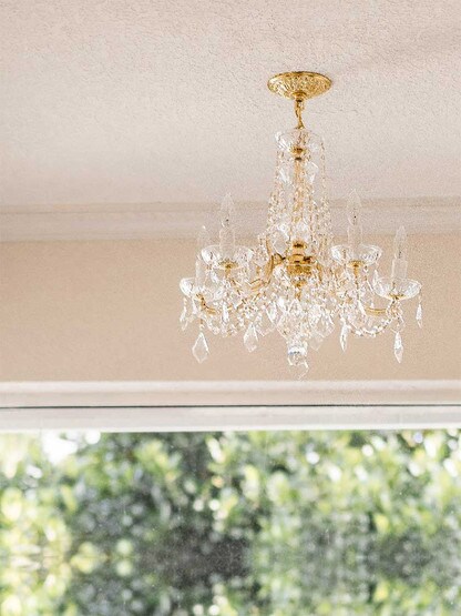Alternate View 4 of Maria Theresa Clear Crystal 5 Light Mini Chandelier.