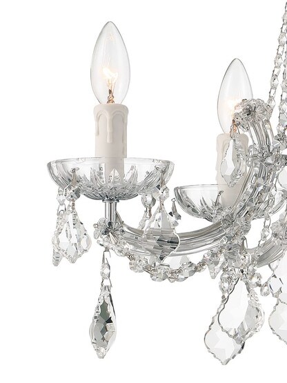 Maria Theresa Clear Crystal 5 Light Mini Chandelier