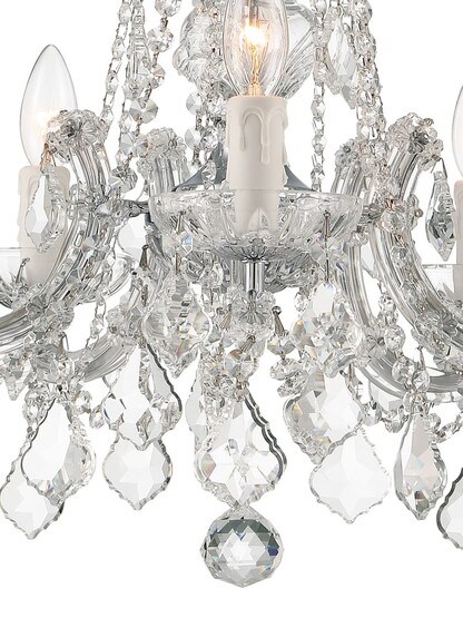 Maria Theresa Clear Crystal 5 Light Mini Chandelier