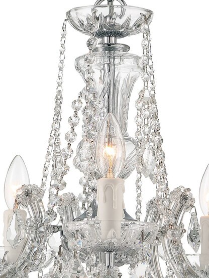 Maria Theresa Clear Crystal 5 Light Mini Chandelier