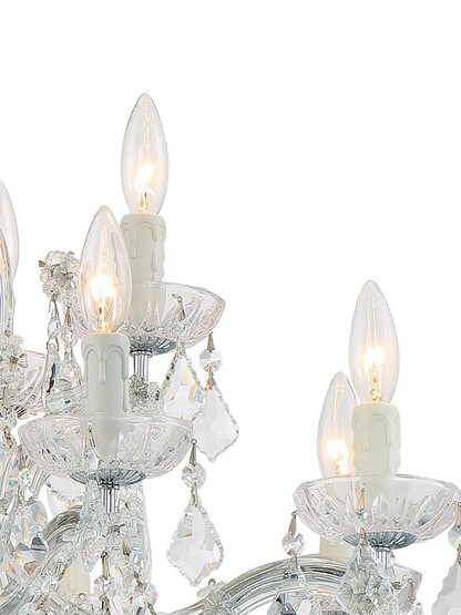 Maria Theresa Clear Crystal 12 Light Chandelier