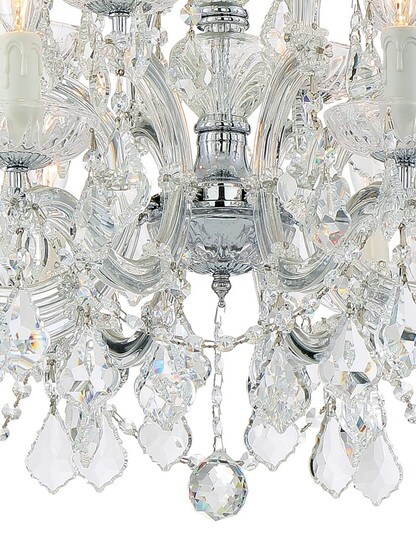 Maria Theresa Clear Crystal 12 Light Chandelier