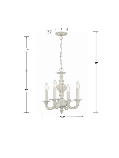 Sutton Wrought Iron Mini Chandelier