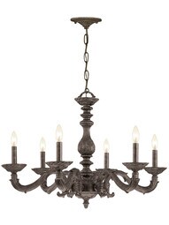Sutton Wrought Iron Chandelier With Venetian Bronze Finish