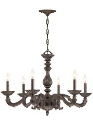 Sutton Wrought Iron Chandelier With Venetian Bronze Finish