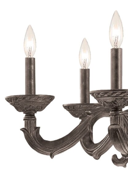 Sutton Wrought Iron Chandelier With Venetian Bronze Finish