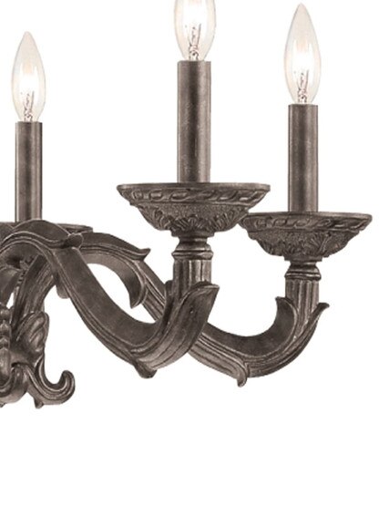 Sutton Wrought Iron Chandelier With Venetian Bronze Finish