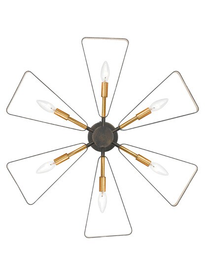 Luna Large 6-Light Triangular Chandelier