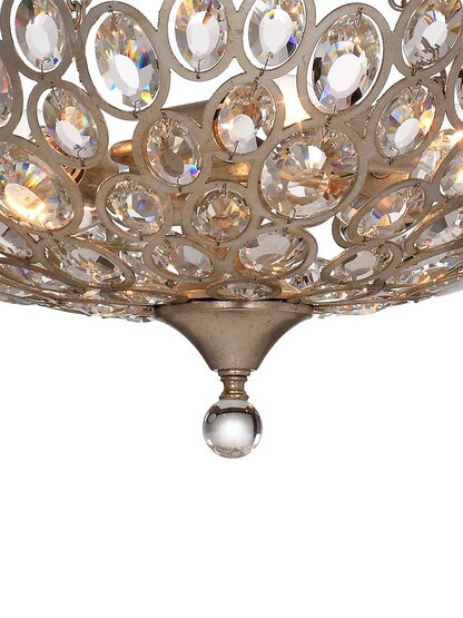 Alternate View of Sterling 5 Light Chandelier.