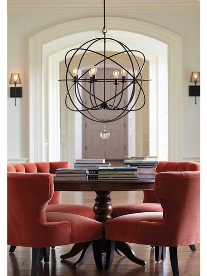 Alternate View of Solaris III 6-Light Chandelier.