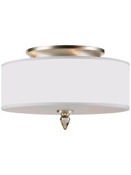 Luxo Flush Mounted Ceiling Light In Satin Nickel