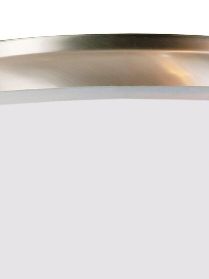 Luxo Flush Mounted Ceiling Light In Satin Nickel