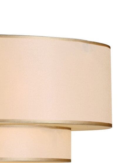 Luxo Two-Tier Semi Flush-Mount Ceiling Light in Antique Brass
