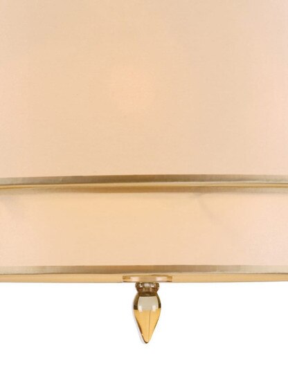 Luxo Two-Tier Semi Flush-Mount Ceiling Light in Antique Brass