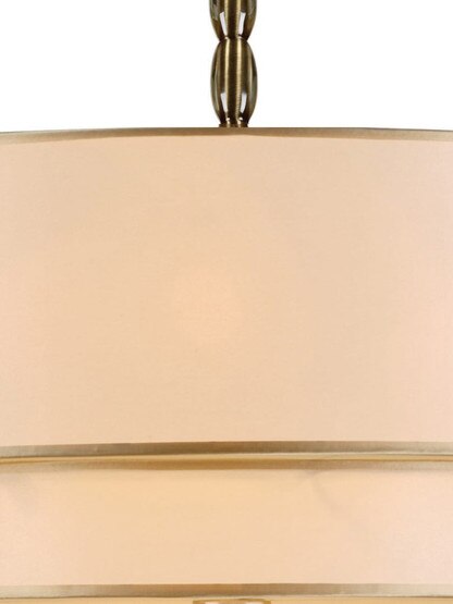 Luxo Two-Tier Semi Flush-Mount Ceiling Light in Antique Brass