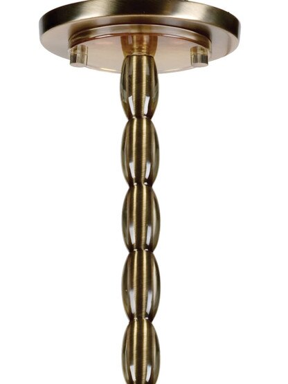 Luxo Two Tier Pendant In Antique Brass