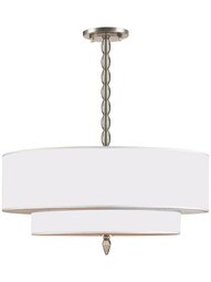 Luxo Two Tier Pendant In Satin Nickel