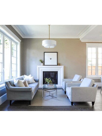 Luxo Two Tier Pendant In Satin Nickel
