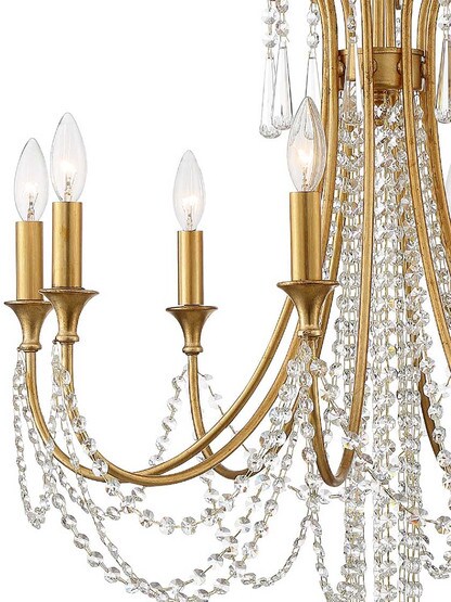 Alternate View 2 of Arcadia 8 Light Chandelier.