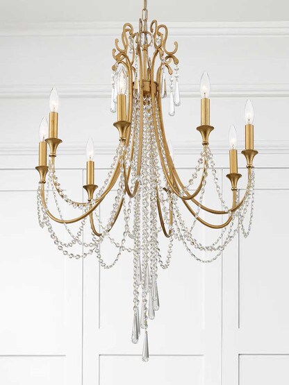 Alternate View 4 of Arcadia 8 Light Chandelier.