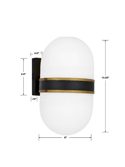 Capsule 8 Inch 2 Light Outdoor Wall Mount