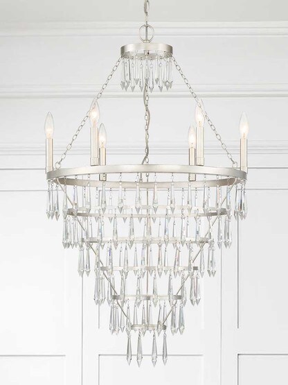 Alternate View 4 of Lucille 6 Light Chandelier.