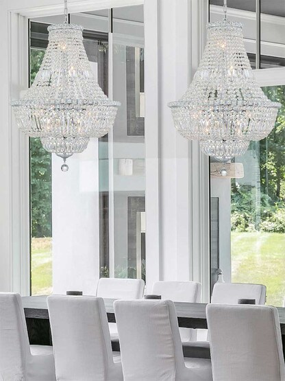 Alternate View 5 of Rosyln 9 Light Chandelier.