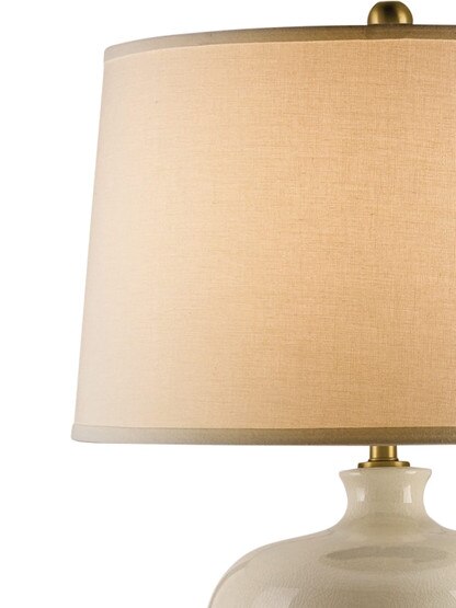 Blaise Table Lamp With Off White Linen Shade