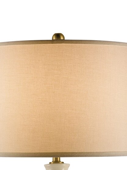 Blaise Table Lamp With Off White Linen Shade