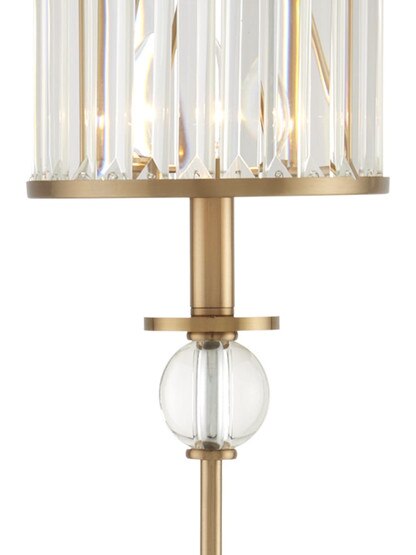Parfait Table Lamp in Antique Brass With Crystal Prism Shade