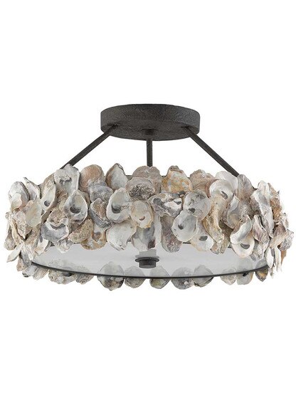 Oyster 3-Light Semi-Flush.