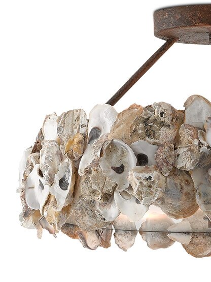 Oyster 3-Light Semi-Flush