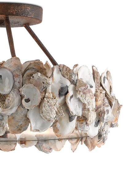 Oyster 3-Light Semi-Flush