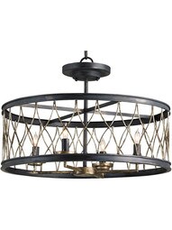 Crisscross Pendant / Flush Mount Ceiling Light