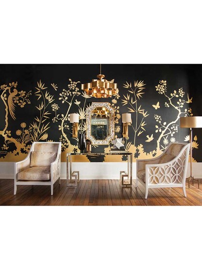 Alternate View of Grand Lotus 1-Light Pendant/Semi-Flush Mount Ceiling Light.