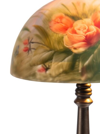 Rose Dome Hand Painted Table Lamp