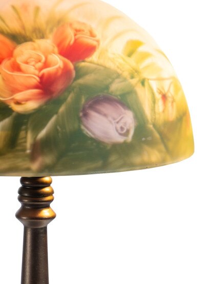 Rose Dome Hand Painted Table Lamp