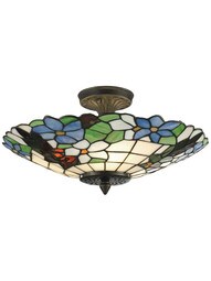 Pansy Tiffany Semi Flush Mount