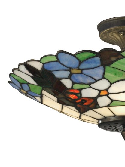 Pansy Tiffany Semi Flush Mount