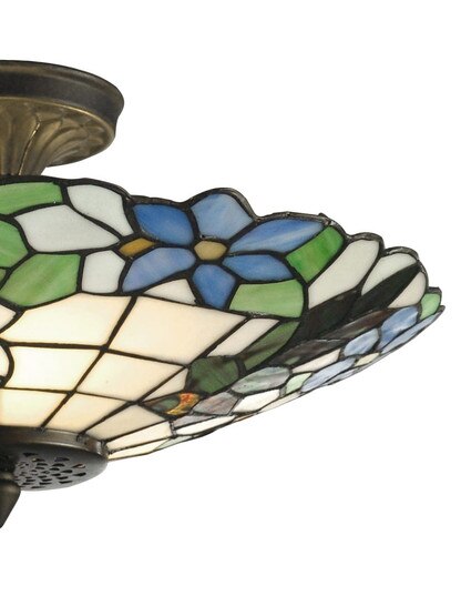 Pansy Tiffany Semi Flush Mount