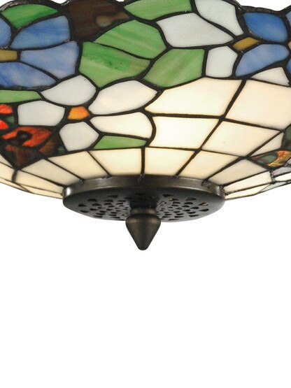 Pansy Tiffany Semi Flush Mount