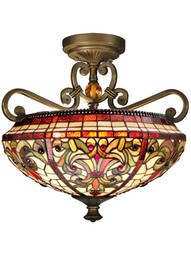 Baroque Tiffany Semi Flush Mount