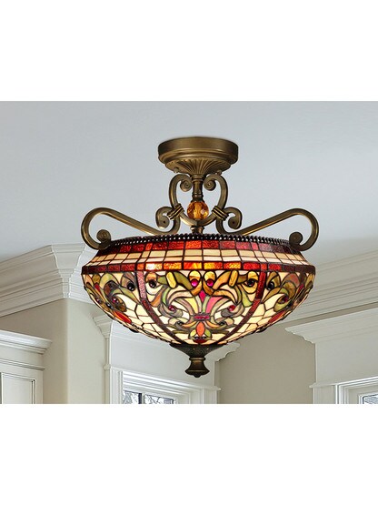 Baroque Tiffany Semi Flush Mount