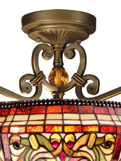 Baroque Tiffany Semi Flush Mount